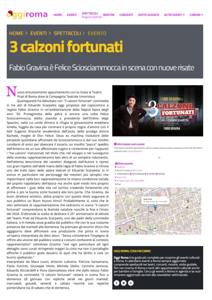 3 calzoni fortunati