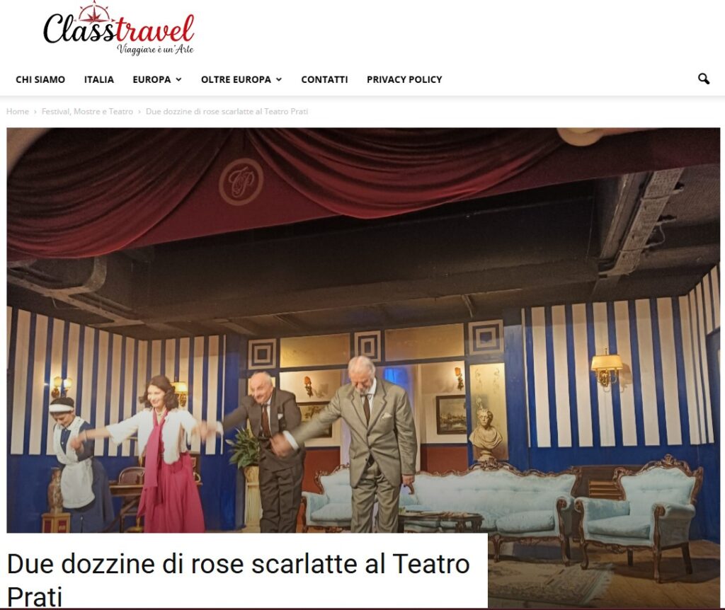 Due dozzine di rose scarlatte al Teatro Prati